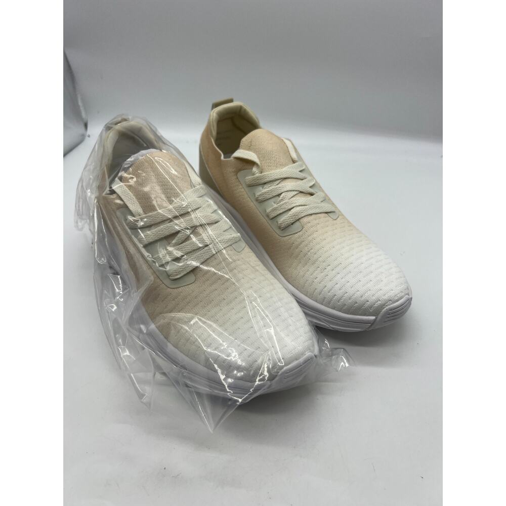 Urban Sport by J/Slides Women's Holly Athleisure Sneaker Beige White Knit NIB